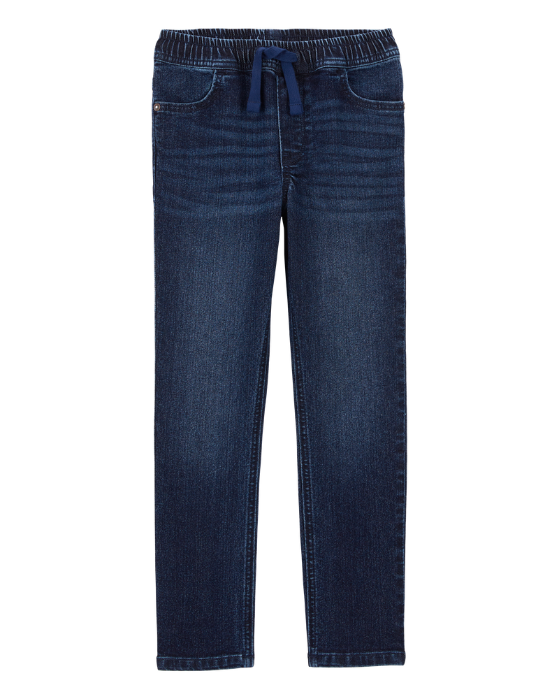 Kid Knit-Like Denim Drawstring Jeans
, image 1 of 5 slides
