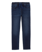 Kid Knit-Like Denim Drawstring Jeans
, image 1 of 5 slides