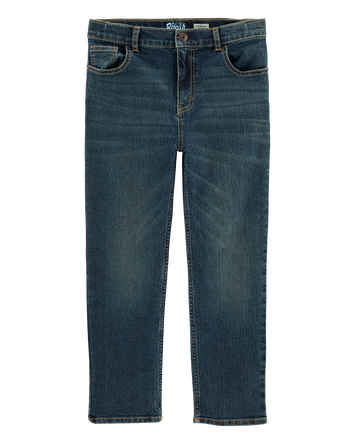 Kid Husky Fit Straight Jeans in Dark Rinse, 