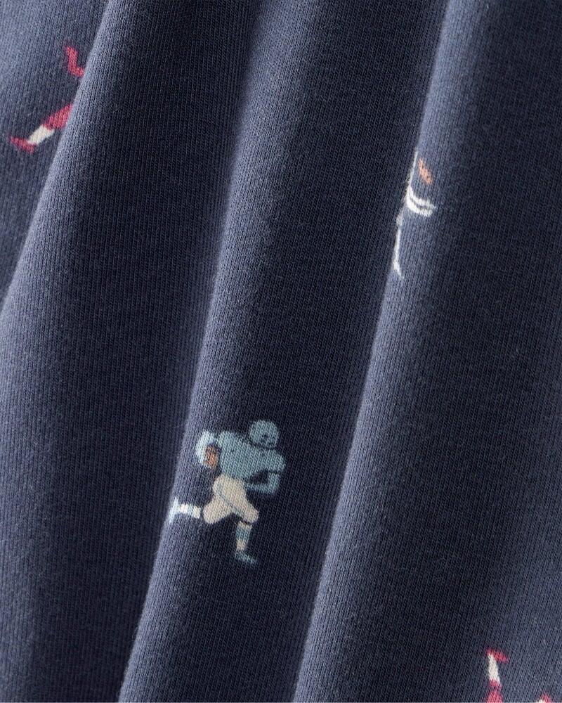 Baby Boy 2-Piece Football Print PurelySoft Long-Sleeve Multipack Bodysuits - Navy/Grey, image 3 of 7 slides