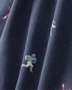 Baby Boy 2-Piece Football Print PurelySoft Long-Sleeve Multipack Bodysuits - Navy/Grey, image 3 of 7 slides