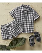 Baby 2-Piece Gingham Set Made With Linen and LENZING™ ECOVERO™, image 4 of 7 slides