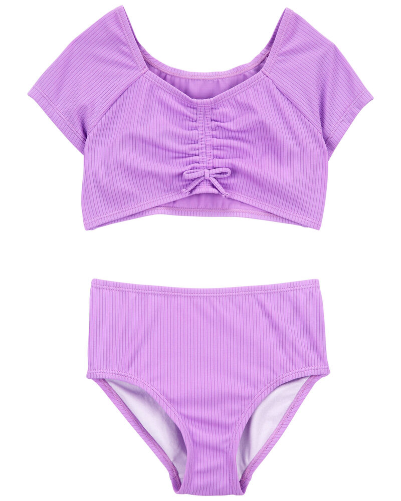 Kid 2-Piece Ribbed Swimsuit, image 1 of 3 slides