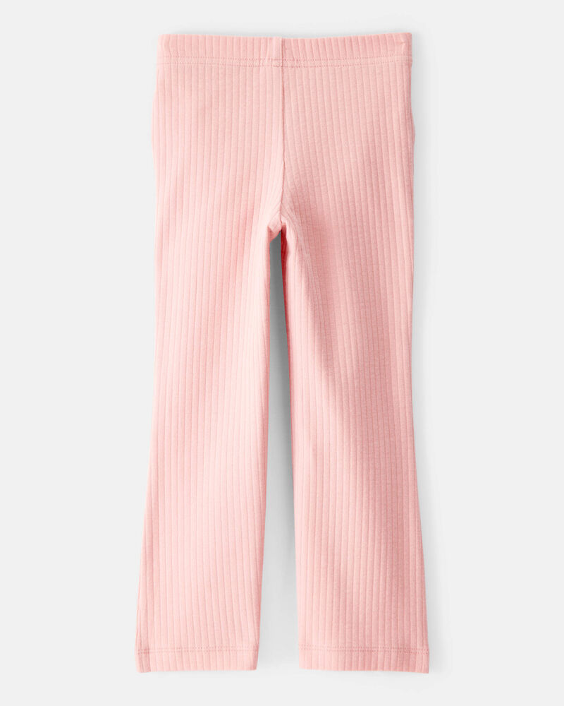 Toddler Girl Cotton Flare Leggings - Pink, image 2 of 4 slides