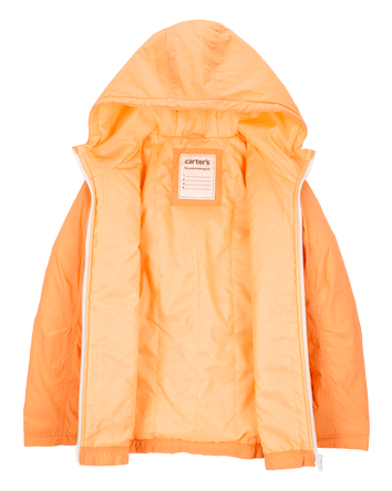 Girls Midweight Athletic Jacket - Orange, 
