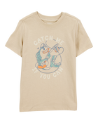 Toddler Catch Me If You Can Short-Sleeve Graphic Tee - Tan, image 1 of 3 slides