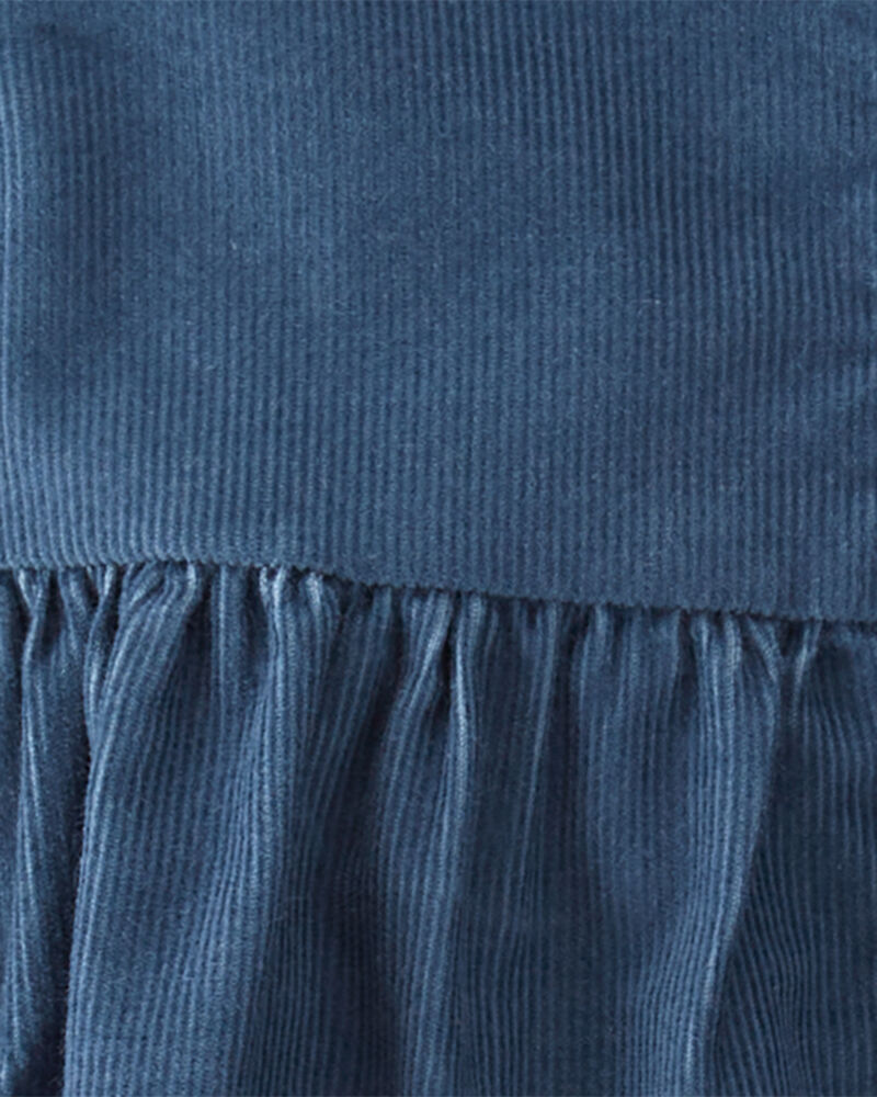 Baby Organic Cotton Corduroy Pocket Dress in Dark Sea Blue, image 4 of 6 slides