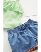 Baby Pull-On Chambray Shorts, image 2 of 2 slides