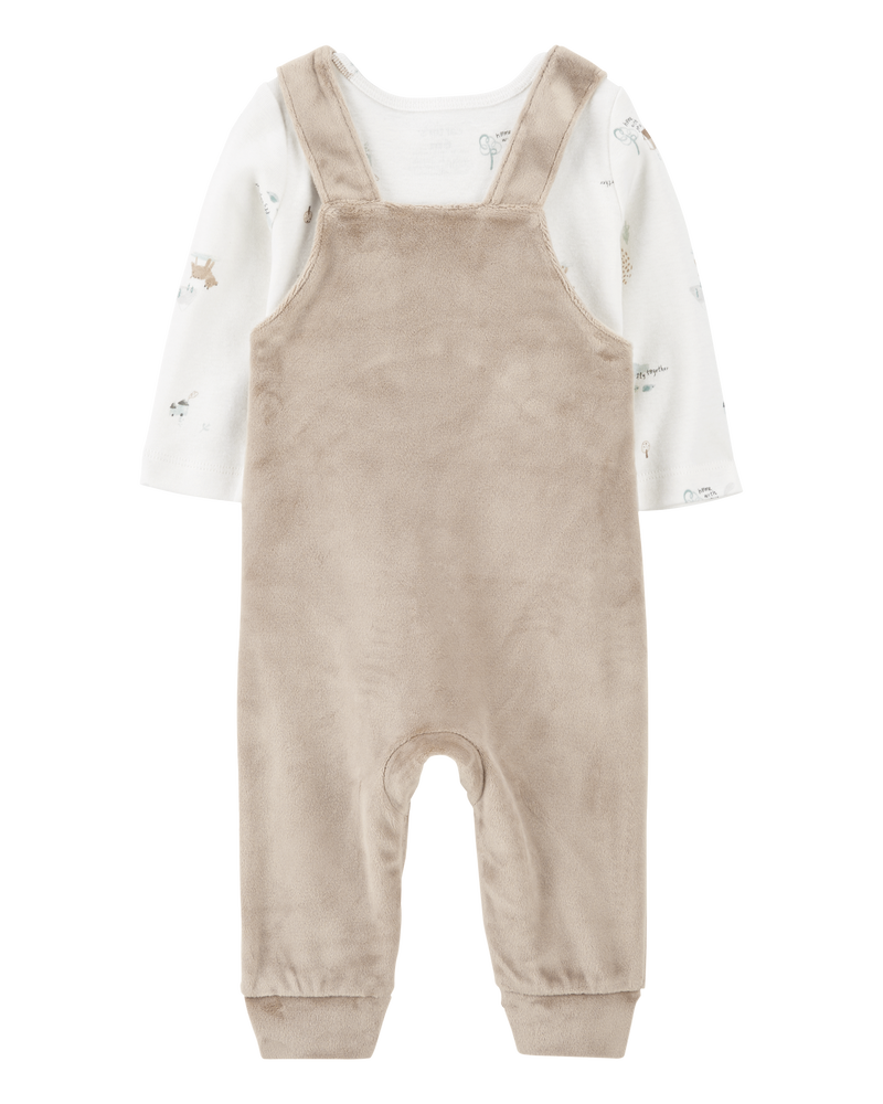 Baby 2-Piece Bear Long-Sleeve Tee & Coverall Set, image 2 of 6 slides