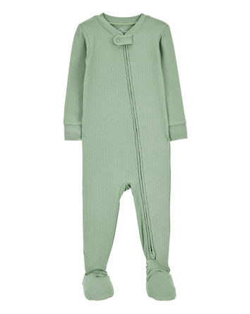 Baby Solid PurelySoft Footie 1-Piece Pajamas - Green, 