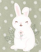 Bunny 2-Way Zip Cotton Sleep & Play Pajamas, image 2 of 4 slides