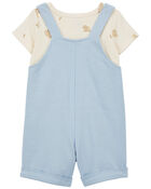 Baby 2-Piece Tee & Bunny Shortall Set, image 2 of 6 slides