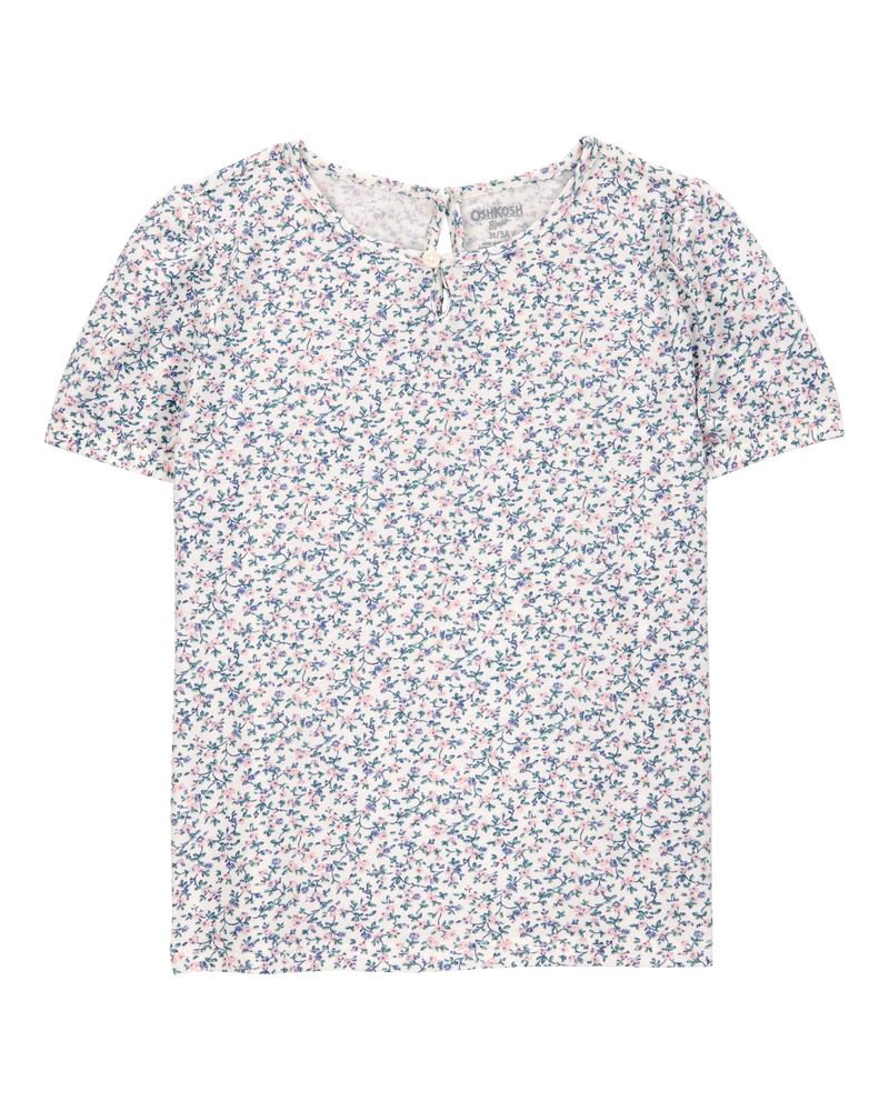 Toddler Short-Sleeve Floral Fashion Top, image 1 of 3 slides