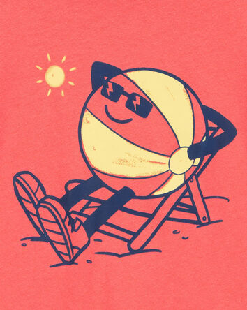 Toddler Beachball Graphic Tee - Orange, 