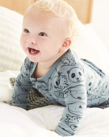 Baby 1-Piece Animal 100% Snug Fit Cotton Footie Pajamas, 