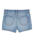 Kid Eyelet Hem Iconic Denim Short - Brit Wash, image 2 of 5 slides