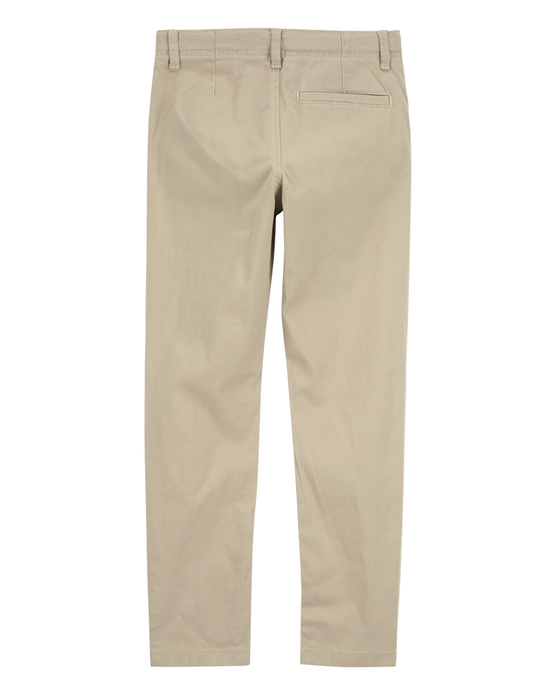 Kid Slim Tapered Chino Pants - Khaki, image 2 of 4 slides