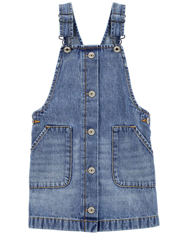 Toddler Denim Button-Front Skirtall, image 1 of 4 slides