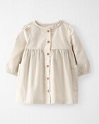 Baby Organic Cotton Corduroy Button-Front Dress, image 1 of 7 slides