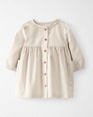 Baby Organic Cotton Corduroy Button-Front Dress, 