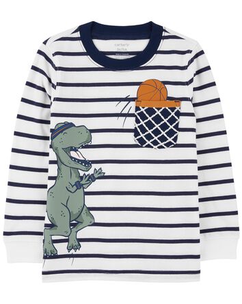Toddler Dinosaur Basketball Graphic Tee, 