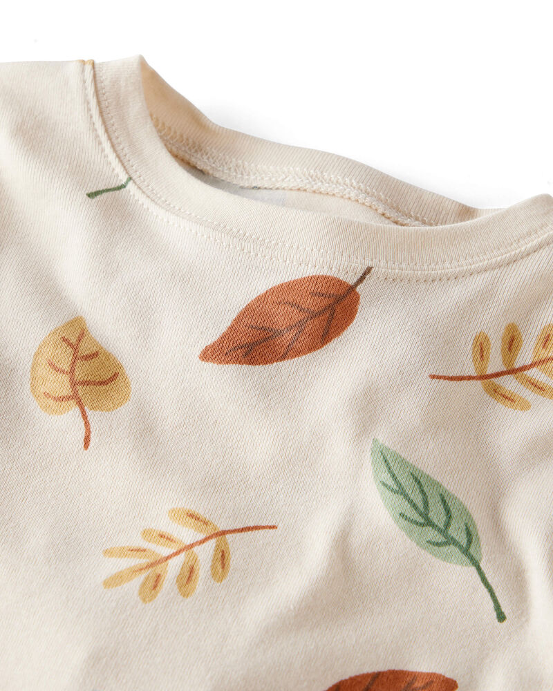 Toddler Organic Cotton Pajamas in Autumn Leaves Print, image 2 of 5 slides