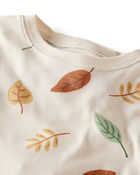 Toddler Organic Cotton Pajamas in Autumn Leaves Print, image 2 of 5 slides