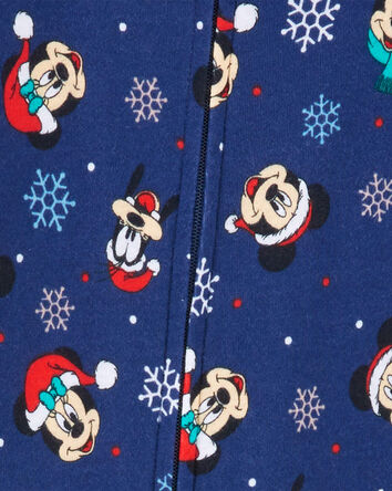 Baby 1-Piece Christmas Mickey 100%  Cotton Footie Pajamas, 