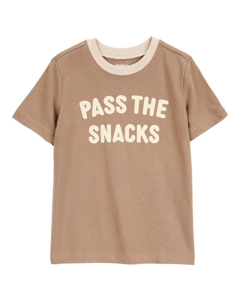 Toddler Pass the Snacks Short-Sleeve Graphic Tee - Brown, image 1 of 3 slides