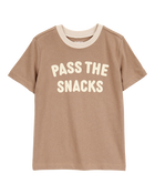 Toddler Pass the Snacks Short-Sleeve Graphic Tee - Brown, image 1 of 3 slides