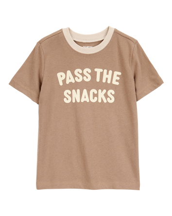 Toddler Pass the Snacks Short-Sleeve Graphic Tee - Brown, 