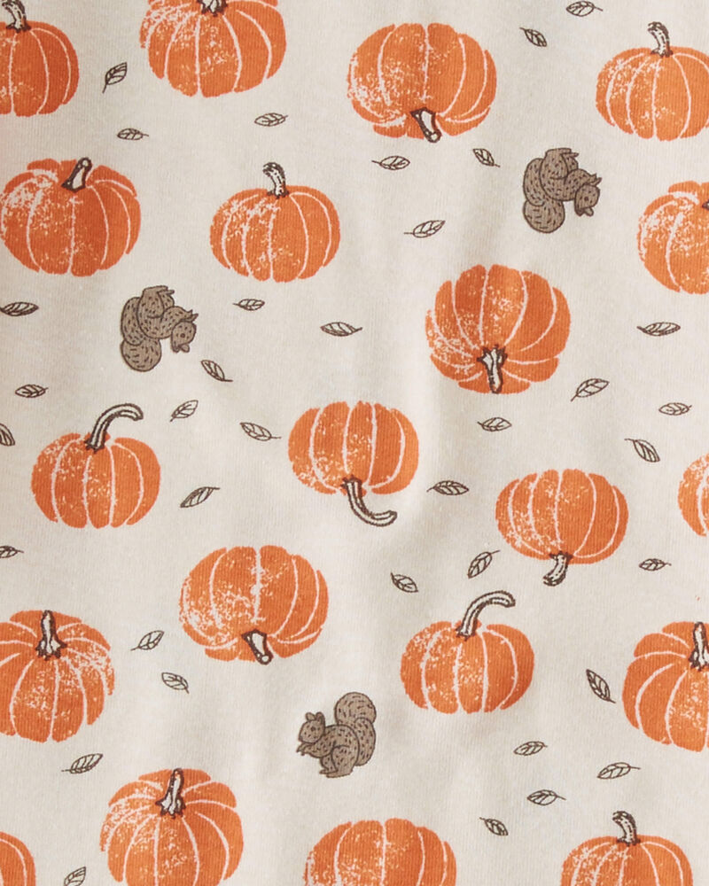 Kid Organic Cotton Pajamas in Harvest Pumpkins, image 3 of 5 slides