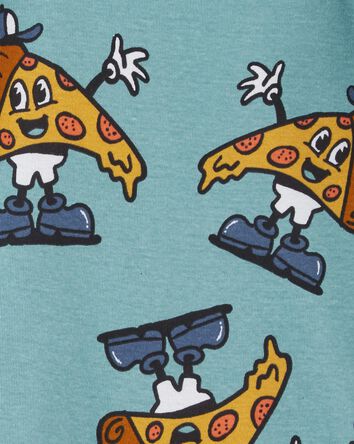 Kid 4-Piece Pizza Cotton Blend Pajamas, 