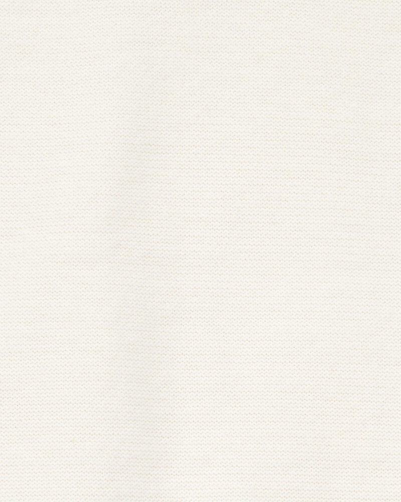 Toddler Flutter Sleeves Sweater Top - Cream, image 2 of 3 slides