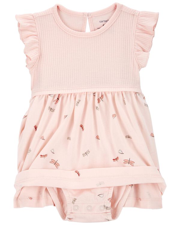 Baby 2-Piece Bodysuit Dress & Cardigan Set