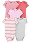 Pink - Baby 5-Pack Short-Sleeve Bodysuits