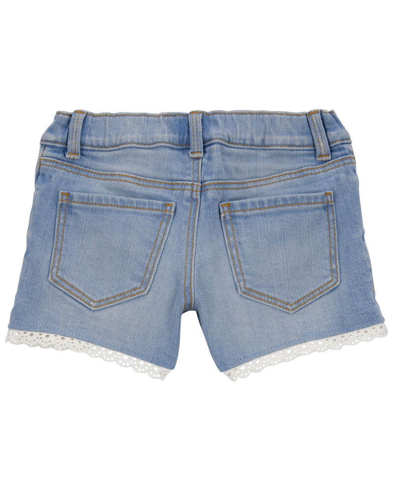 Toddler Eyelet Denim Shorts, image 2 of 4 slides