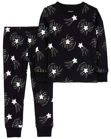 2-Piece New Years 100% Snug Fit Cotton Pajamas, 