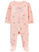 Pink - Baby Little Sister 2-Way Zip Cotton Sleep & Play Pajamas