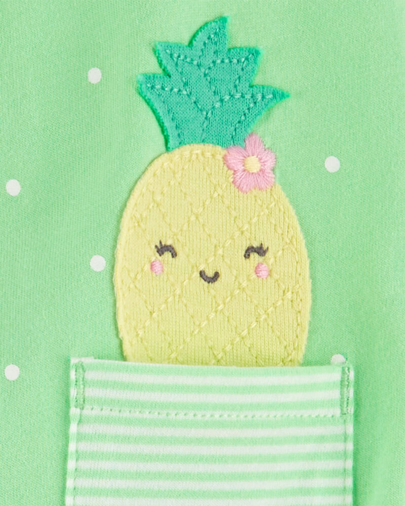 Baby Pineapple Cotton Romper, image 2 of 3 slides
