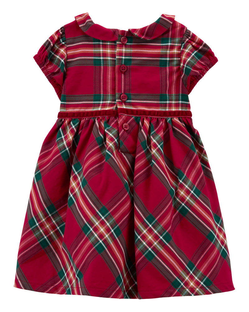 Baby Plaid Sateen Holiday Dress