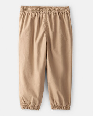 Toddler Boy Lined Joggers - Tan, 