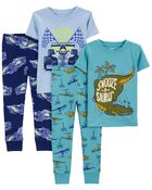 Baby 4-Piece 100% Snug Fit Cotton Pajamas, image 1 of 5 slides