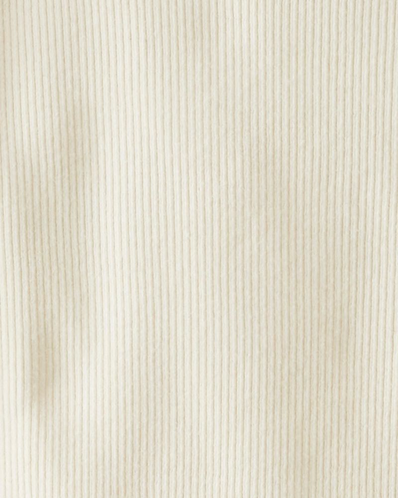 Baby Organic Cotton Mock Neck Bodysuits & Corduroy Overall Set, image 3 of 4 slides