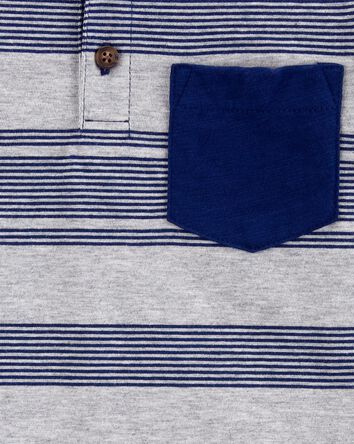 Baby Striped Pocket Henley Tee, 