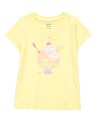 Toddler Girl Ice Cream Sundae Short-Sleeve Graphic Tee - Yellow, image 1 of 3 slides