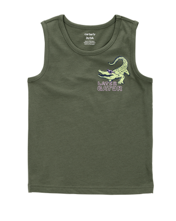 Toddler Alligator Graphic Tank - Green, 