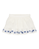 Baby 2-Piece Fashion Top & Embroidered Gauze Skort Set, image 5 of 6 slides