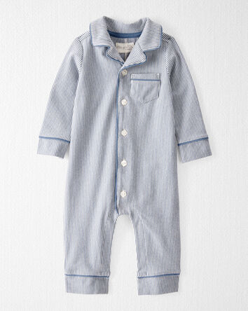 Baby Striped Organic Cotton Coat Style One Piece, 