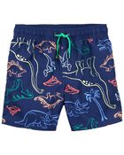 Kid Dinosaur Swim Trunks, image 1 of 2 slides